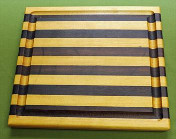 Board #950 Peruvian Walnut & Yellowheart Hardwood 13" x 11 1/2" x 1 1/8" - $49.99